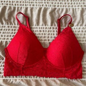 PINK-Red Lace Bralette NWT